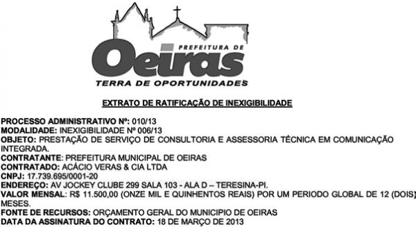 Extrato do contrato.(Imagem:Reprodu&ccedil;&atilde;o/Viagora)