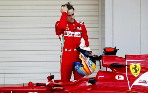 Fernando Alonso saiu decepcionado do treino classificat&oacute;rio para o GP do Jap&atilde;o(Imagem:Reprodu&ccedil;&atilde;o)