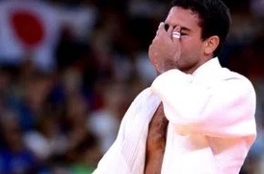 Guilheiro após perder a medalha