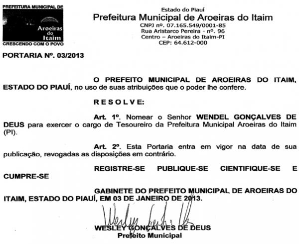 Irm&atilde;o do prefeito.(Imagem:Reprodu&ccedil;&atilde;o/Viagora)