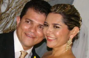 Jannaina Pinto Marques e seu marido Alderico Gomes Tavares.