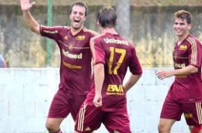 Jogadores do Fluminense comemoram gol contra o Vasco