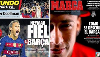 Jornais priorizam Neymar