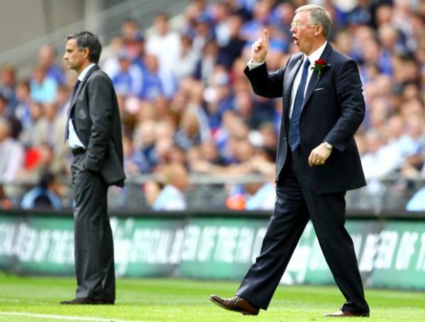 José Mourinho se reencontra com Alex Ferguson(Imagem:Reprodução)