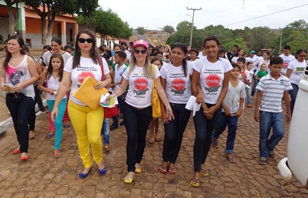 Jovens de Jatob&aacute; do Piau&iacute; realiza caminhada contra viol&ecirc;ncia no tr&acirc;nsito(Imagem:Divulga&ccedil;&atilde;o)