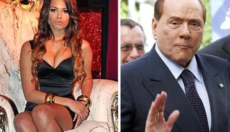 Karima El Marough, conhecida como Ruby e o ex-premiê italiano Silvio Berlusconi
