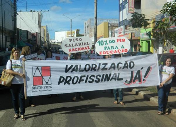 Manifestação de Professores(Imagem:Jornal de Picos)