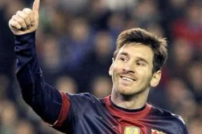 Messi comemora gol do Barcelona contra o Betis