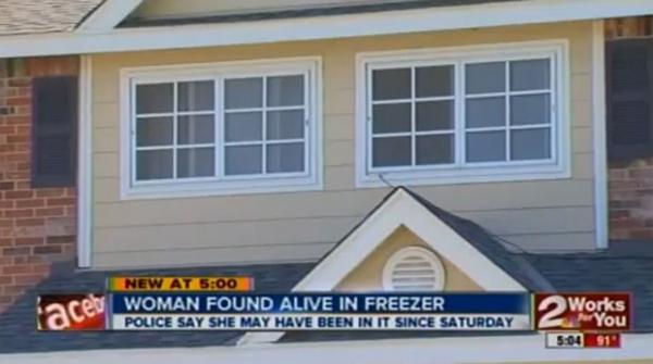 Mulher foi encontrada viva ap&oacute;s passar cinco dias dentro de um freezer(Imagem:Reorodu&ccedil;&atilde;o)