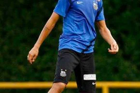 Neymar, em treino do Santos, no CT Rei Pelé