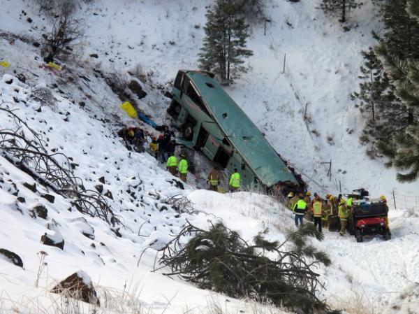 Nove pessoas morrem ap&oacute;s &ocirc;nibus cair em montanha nos EUA(Imagem:Reprodu&ccedil;&atilde;o)