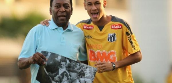 Para Pel&eacute;, o Barcelona seria o clube mais adequado para Neymar no futuro(Imagem:Reprodu&ccedil;&atilde;o)