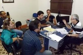 Prefeito de Piripiri, Odival Andrade na sede da Secretaria da Juventude.