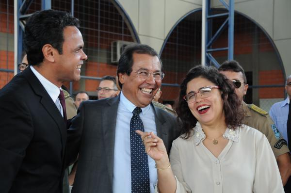 Prefeitos Gil Carlos, Jonas Moura, Patr&iacute;cia Leal(Imagem:Marcelo Cardoso)