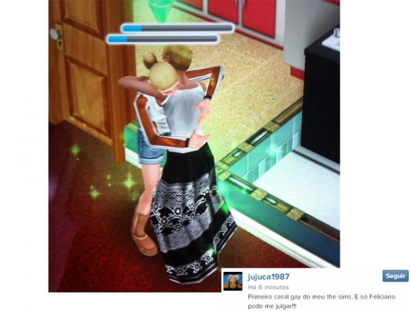 Primeiro casal gay do meu The Sims(Imagem:Reprodu&ccedil;&atilde;o)