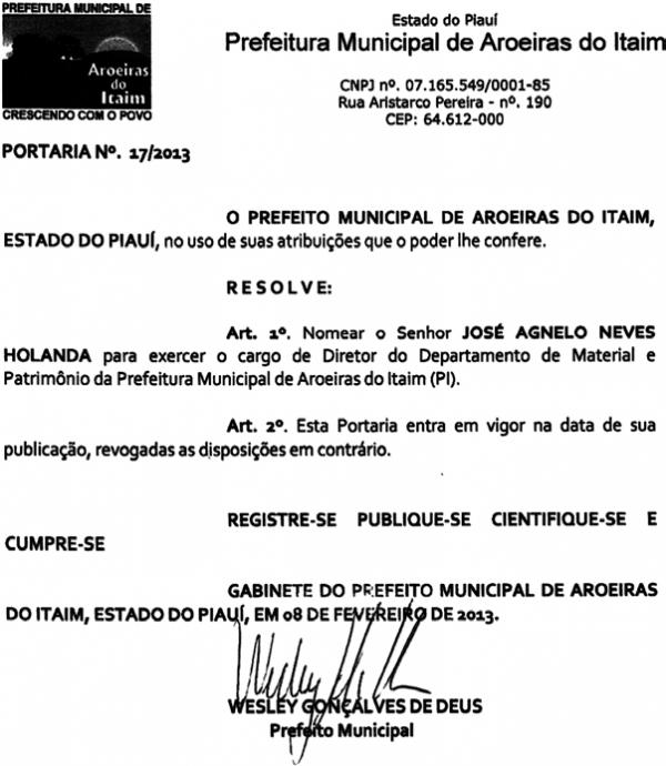 Primo do vice-prefeito.(Imagem:Reprodu&ccedil;&atilde;o/Viagora)