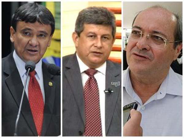 respectivamente: Wellington Dias, Zé filho e Silvio Mendes(Imagem:Reprodução)