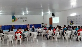 Reunião com agentes de saúde de Cocal
