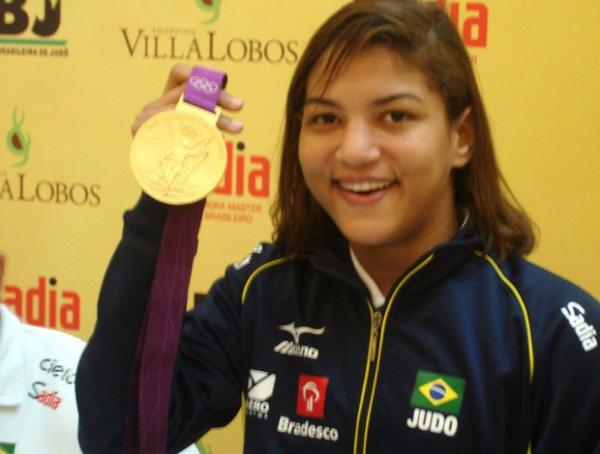 Sarah foi a primeira judoca brasileira a conquistar o ouro olímpico(Imagem: Rodrigo Faber / Globoesporte.com)