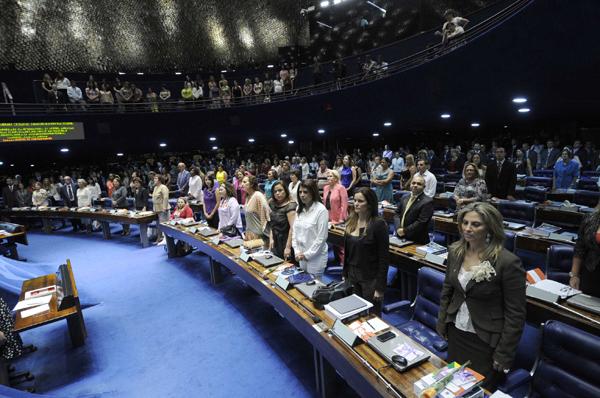 Sessão solene aconteceu no Plenário do Senado(Imagem:Divulgação)