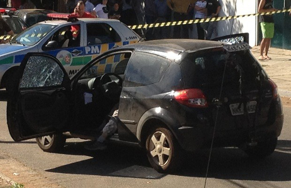Valério Luiz foi estava no carro quando foi atingido por seis tiros(Imagem:Reprodução)