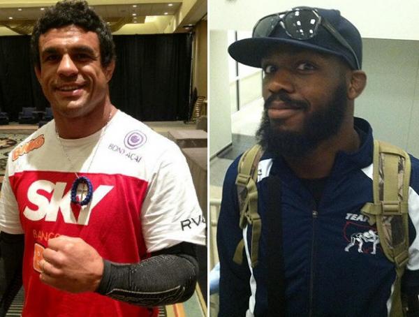 Vitor Belfort e Jon Jones s&atilde;o clicados em terras canadenses (Imagem:Reprodu&ccedil;&atilde;o / Twitter)