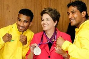Yamaguchi e Esquiva com Dilma em Brasília